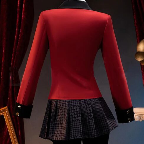 Women Cosplay Red School Uniform with Skirt Anime Costumes Full Set Halloween Party Outfit in Saudi Arabia