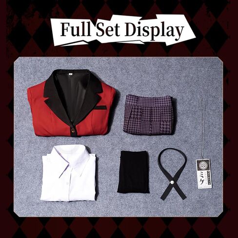 Women Cosplay Red School Uniform with Skirt Anime Costumes Full Set Halloween Party Outfit in Saudi Arabia
