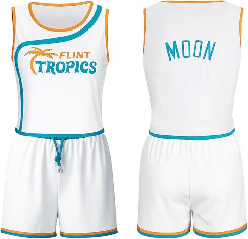 Women Semi Pro Basketball Uniform Jackie Moon Flint Tropics Jersey Costume Tracksuit Halloween Cosplay Sports Outfit in Saudi Arabia