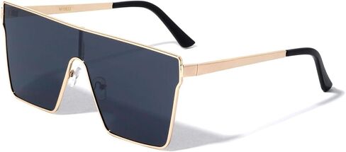 Dweebzilla Oversized Square One Piece Shield Lens Aviator Sunglasses in Saudi Arabia