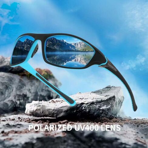 3 Pack Sports Polarized Sunglasses Men Women, UV400 Protection Wrap Around Sun Glasses for Running Cycling Fishing non-slip rubber nose pads in Saudi Arabia