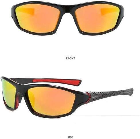 3 Pack Sports Polarized Sunglasses Men Women, UV400 Protection Wrap Around Sun Glasses for Running Cycling Fishing non-slip rubber nose pads in Saudi Arabia
