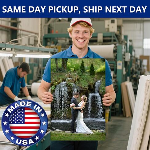xzartdiy Ship Next Day, Custom Canvas Prints with Your Photos, Personalized Picture Print Customized Gifts for Family Pet Baby Mom Dad Man Women Couples Wedding Wall Art Decor, 8x12'' in Saudi Arabia