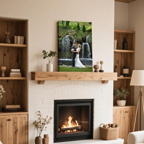 xzartdiy Ship Next Day, Custom Canvas Prints with Your Photos, Personalized Picture Print Customized Gifts for Family Pet Baby Mom Dad Man Women Couples Wedding Wall Art Decor, 8x12'' in Saudi Arabia
