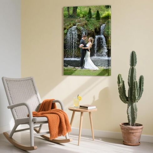 xzartdiy Ship Next Day, Custom Canvas Prints with Your Photos, Personalized Picture Print Customized Gifts for Family Pet Baby Mom Dad Man Women Couples Wedding Wall Art Decor, 8x12'' in Saudi Arabia