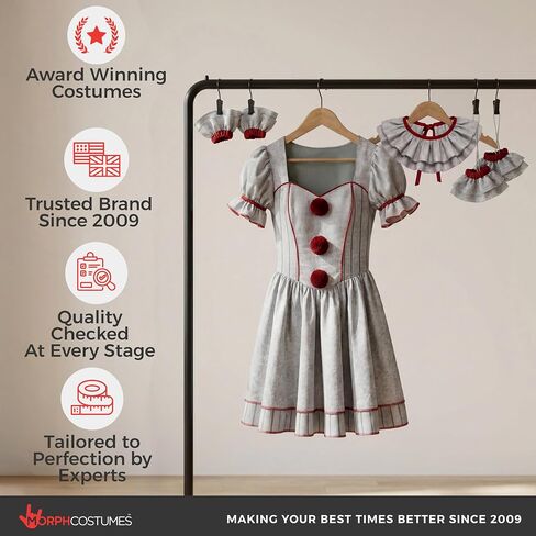 Morph Killer Clown Costume Women, Scary Clown Costume Women, Halloween Costumes For Adults, Halloween Costumes For Womens in Kuwait