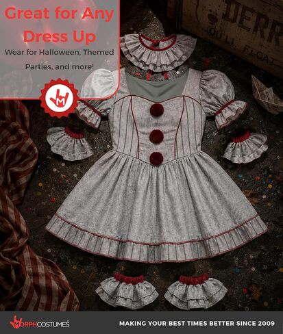 Morph Killer Clown Costume Women, Scary Clown Costume Women, Halloween Costumes For Adults, Halloween Costumes For Womens in Kuwait