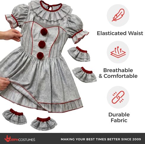 Morph Killer Clown Costume Women, Scary Clown Costume Women, Halloween Costumes For Adults, Halloween Costumes For Womens in Kuwait