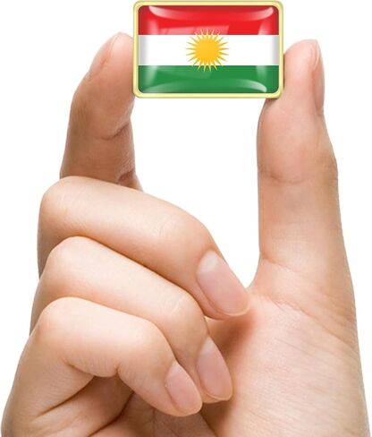 10/20/50/100Pcs Kurdistan Flag Lapel pins Bulk -Metal Curdistan Pin With Butterfly Clasp Traveler Badge Souvenir Gifts in Saudi Arabia