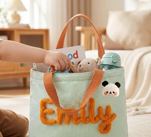 Personalized Striped Tote Bag for Beach & Pool | Customizable Design, Ideal for Travel & Shopping, Must-Have for Summer in Saudi Arabia