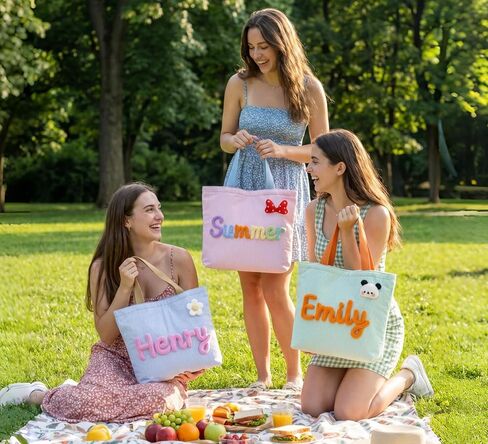 Personalized Striped Tote Bag for Beach & Pool | Customizable Design, Ideal for Travel & Shopping, Must-Have for Summer in Saudi Arabia