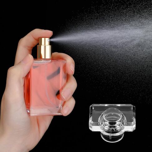 8 Pack 1 oz/30 ml Perfume Bottles Empty Refillable, Glass Perfume Spray Bottles with Gold Mist Atomizer - Premium Square Empty Travel Containers for Essential Oils, Cologne & DIY Fragrances in Saudi Arabia