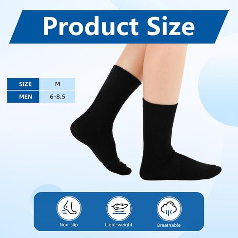 زوجان من الجوارب الحريرية الفاخرة للرجال من Cozypower، فستان أسود قابل للتنفس، جوارب عالية للركبة للارتداء الرسمي، مقاس M in Kuwait