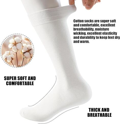 Mens Sport Running Calf Socks 6 Pack Performance Cushioned Breathable Dress Socks for Men in Saudi Arabia
