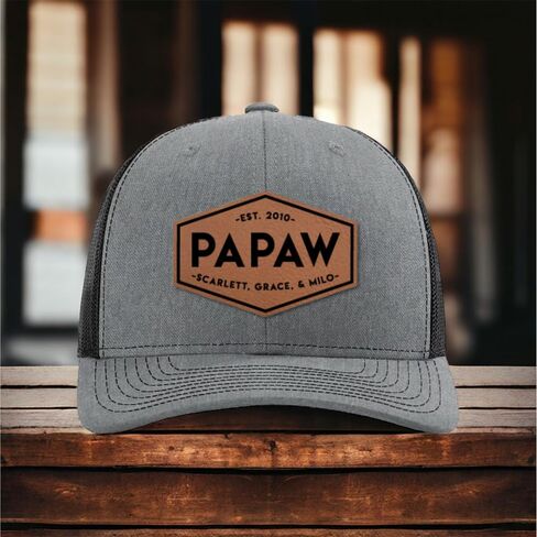 Custom Hat with Names for Papaw for Papaw from Son, Daughter, Wife, Kids, New Papaw, Grandkids Grandpa - Fathers Day Hat in Saudi Arabia