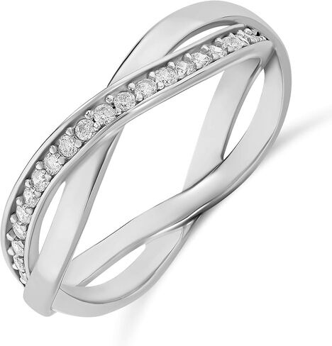 Amazon Essentials Braided Polished CZ Ring Band in Saudi Arabia