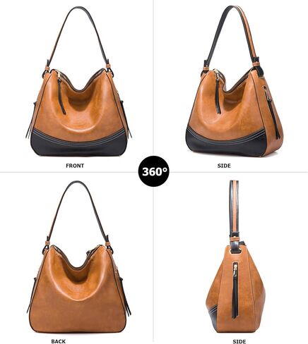 myfriday 4Pcs Large Hobo Shoulder Bag Set for Women, Faux Leather Tote Handbag with Trendy Crossbody Bags & Small Card Purse in Saudi Arabia
