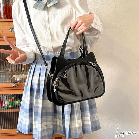 لطيف القط Ita حقيبة Kawaii حقيبة كتف حقائب اليد دبوس محفظة Crossbody عرض أكياس مع إدراج أنيمي Cutecore الملحقات in Kuwait
