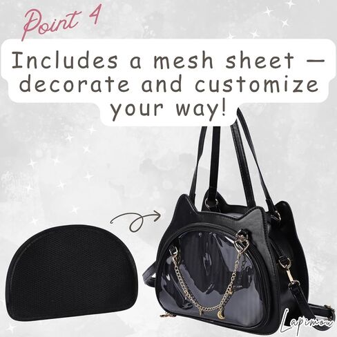 لطيف القط Ita حقيبة Kawaii حقيبة كتف حقائب اليد دبوس محفظة Crossbody عرض أكياس مع إدراج أنيمي Cutecore الملحقات in Kuwait