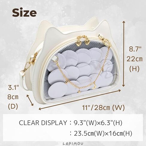 لطيف القط Ita حقيبة Kawaii حقيبة كتف حقائب اليد دبوس محفظة Crossbody عرض أكياس مع إدراج أنيمي Cutecore الملحقات in Kuwait