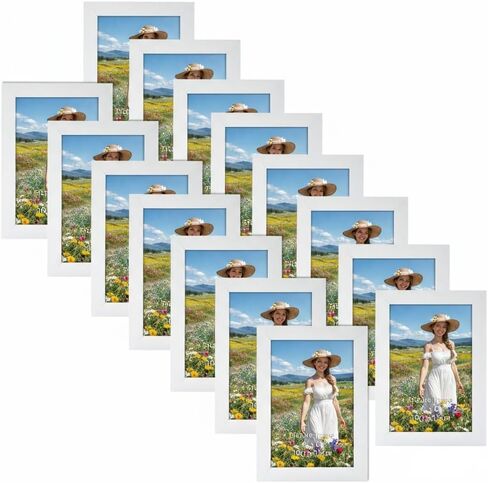 Edenseelake 4x6 Picture Frame Set of 15, White Photo Frame 4 by 6 for Wall or Tabletop Display in Saudi Arabia