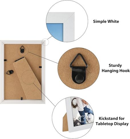 Edenseelake 4x6 Picture Frame Set of 15, White Photo Frame 4 by 6 for Wall or Tabletop Display in Saudi Arabia