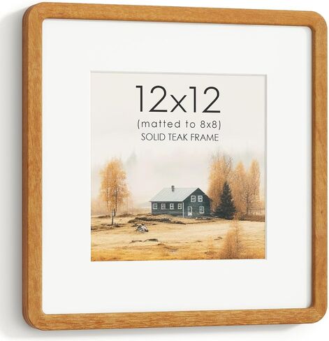 16x20 Picture Frame, USA-Sourced Walnut Wood Photo Frame with Chamfered Edge & Double-Dowel Corner, Handcrafted 16x20 Wooden Poster Frame Matted to 11x14 Photos with HD Tempered Glass in Saudi Arabia