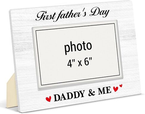 First Fathers Day Photo Frame Gifts for New Dad First Time Dad Father Gifts from Daughter Son Wife Daddy & Μe Photo Frame for 4x6 Picture in Saudi Arabia