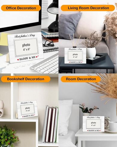 First Fathers Day Photo Frame Gifts for New Dad First Time Dad Father Gifts from Daughter Son Wife Daddy & Μe Photo Frame for 4x6 Picture in Saudi Arabia
