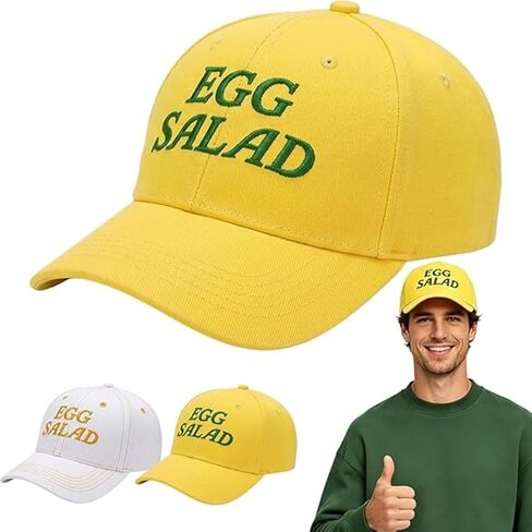 Egg Salad Hat Masters - Embroidered Golf Rope Cap, Funny Adjustable Dad Hat, Yellow Golfing Gift for Dads in Kuwait