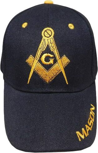 GenCP Freemason Embroidered Black Adjustable Hat Mason Masonic Lodge Baseball Cap in Kuwait