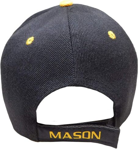 GenCP Freemason Embroidered Black Adjustable Hat Mason Masonic Lodge Baseball Cap in Kuwait