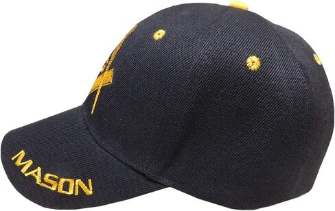 GenCP Freemason Embroidered Black Adjustable Hat Mason Masonic Lodge Baseball Cap in Kuwait