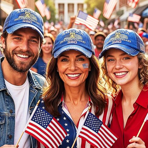Campsis USA 250th Anniversary Hat, Adjustable 1776-2026 Commemorative Baseball Cap, Patriotic, for Men and Women Blue in Saudi Arabia