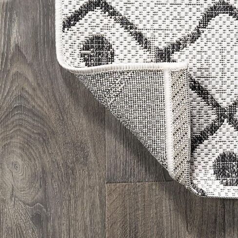JONATHAN Y Tribal Bohemian Indoor Outdoor Runner Rug 2X10 Ivory/Black, Nokat for Backyard, Patio, Porch, Easy-Cleaning, High Traffic, Pet-Friendly, Non-Shedding (SMB131D-210) in Saudi Arabia