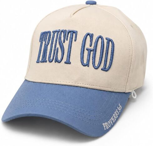 THE INSPIRATION CO. Trust God Hat - Christian Embroidered Baseball Cap, Faith-Based Inspirational Scripture Adjustable Hat in Saudi Arabia