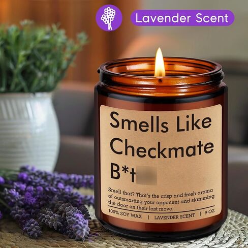 Fairy's Gift Smells Like Checkmate Candle, Chess Lovers Gifts, Chess Player Gifts for Men Him Women, Funny Fathers Day, Birthday Presents for Board Game Lover, Grandmaster, Boyfriend Husband Friend in Kuwait