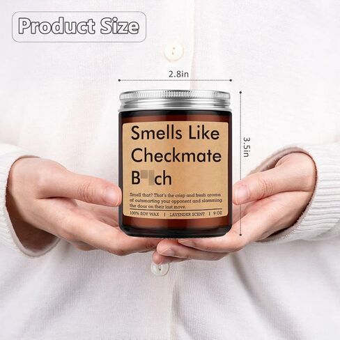 Fairy's Gift Smells Like Checkmate Candle, Chess Lovers Gifts, Chess Player Gifts for Men Him Women, Funny Fathers Day, Birthday Presents for Board Game Lover, Grandmaster, Boyfriend Husband Friend in Kuwait