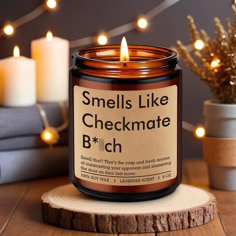 Fairy's Gift Smells Like Checkmate Candle, Chess Lovers Gifts, Chess Player Gifts for Men Him Women, Funny Fathers Day, Birthday Presents for Board Game Lover, Grandmaster, Boyfriend Husband Friend in Kuwait