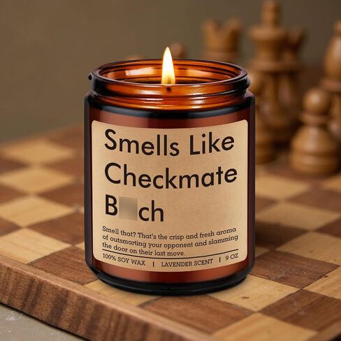 Fairy's Gift Smells Like Checkmate Candle, Chess Lovers Gifts, Chess Player Gifts for Men Him Women, Funny Fathers Day, Birthday Presents for Board Game Lover, Grandmaster, Boyfriend Husband Friend in Kuwait