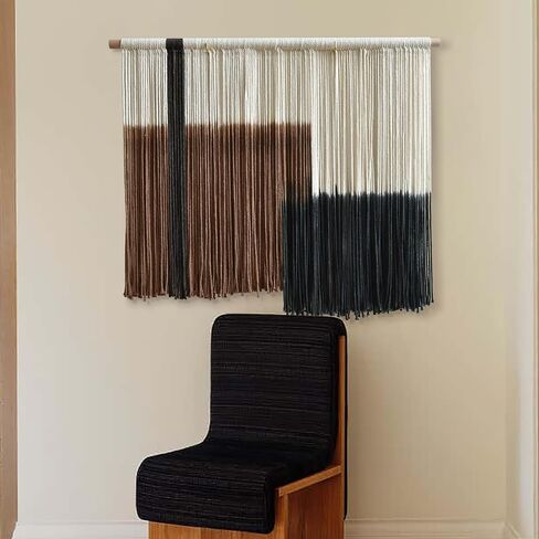 Macrame Wall Hanging Handmade Boho Decorative Wall Art, Woven Fiber Tapestry for Living Room, Bedroom, Modern Home Decor 27" W x 19" L in Saudi Arabia