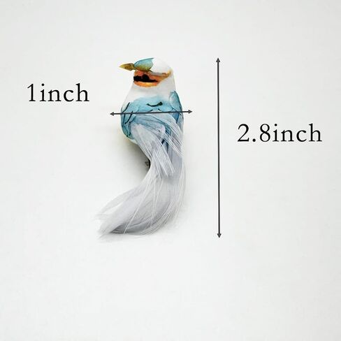 12pcs Small Birds Mini Birds Decorative Feathered Colorful Artificial Birds with Clips for Floral Decorations Christmas Tree Ornament Wreath Crafts in Saudi Arabia