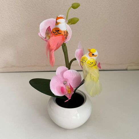 12pcs Small Birds Mini Birds Decorative Feathered Colorful Artificial Birds with Clips for Floral Decorations Christmas Tree Ornament Wreath Crafts in Saudi Arabia