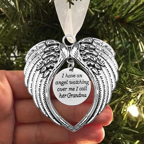 Christmas Memorial Ornament, A Piece of My Heart is in Heaven, Christmas Tree Hanging Pendant Memorial Gifts for Loss of Loved in Memory of Mom Sympathy Gift (Feather Ball, Dad) in Kuwait