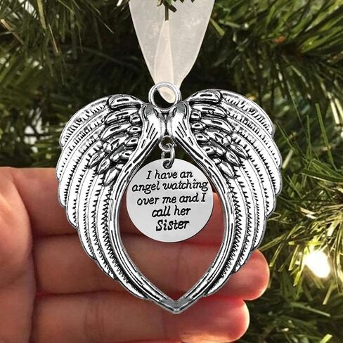 Christmas Memorial Ornament, A Piece of My Heart is in Heaven, Christmas Tree Hanging Pendant Memorial Gifts for Loss of Loved in Memory of Mom Sympathy Gift (Feather Ball, Dad) in Kuwait