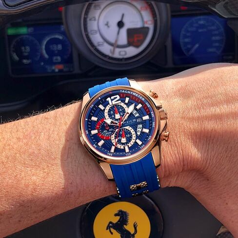 FEICE Men’s Watch Fashion Quartz Analog Waches for Men Waterproof Chronograph Minimalist Sport Wristwatch Silicone Strap Silicone Strap FK037 Blue in Kuwait