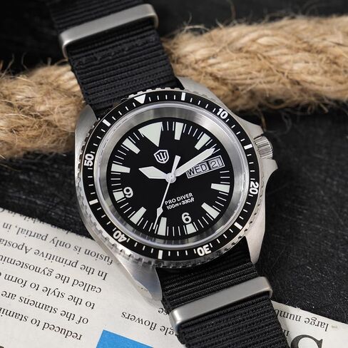 watchdives VH31 Quartz Watch, WD1980 V3 Military Diver Watches 39mm Sapphire Crystal Luxury Wristwatch 100m Waterproof Watch for Men in Saudi Arabia
