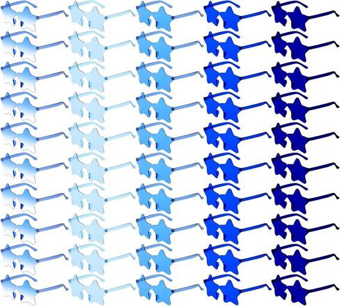 SUNOVELTIES 50 Pack Star Rimless Sunglasses Bulk Colored Party Glasses Transparent Fun Sunglasses for Adult in Kuwait
