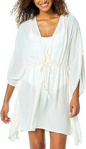 V-Neck Kimono Cover Up with Drawstring Waist by Anne Cole in Kuwait