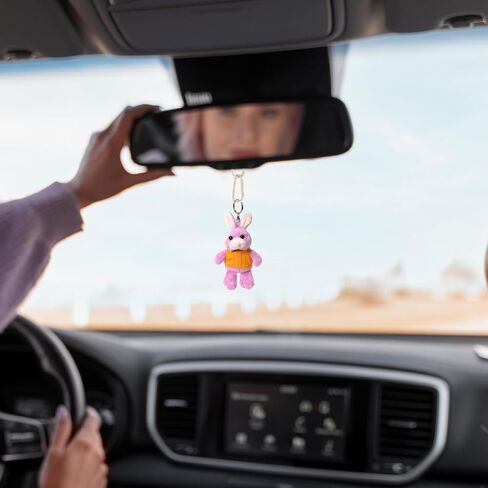 2Pcs Car Hanging Straps, Rearview Mirror Decoration Lanyards Cute Rearview Mirror Hanging Accessories for Home Decor Office Room Bag, Practical Car Accessories Rope (Khaki) in Saudi Arabia